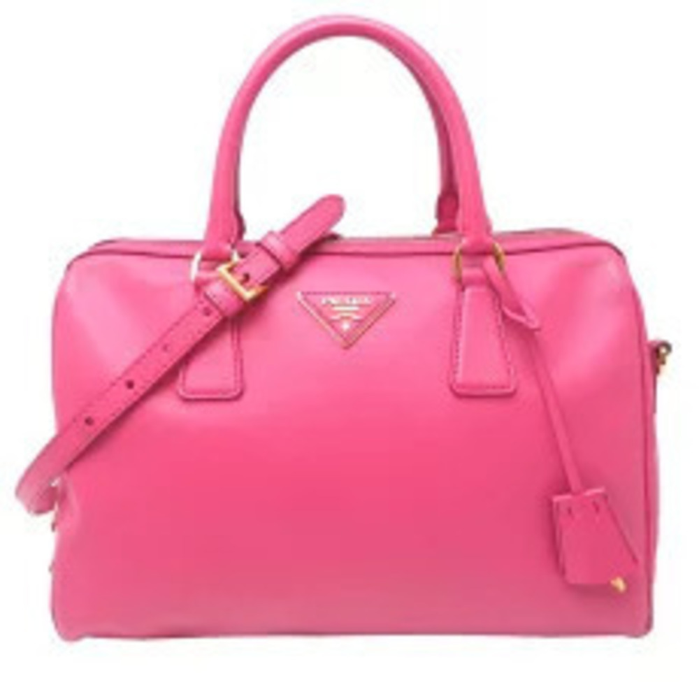 Prada Handbag Saffiano Leather Pink